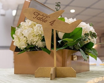 Airplane Customizable Wedding and Event Table Numbers