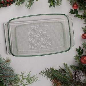 Handwritten Recipe Dish, Engraved Baking Dish, V54