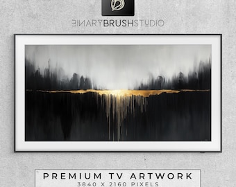 Art numérique abstrait Luminous Divide pour téléviseur Samsung Frame | Décoration murale vibrante | Téléchargement instantané