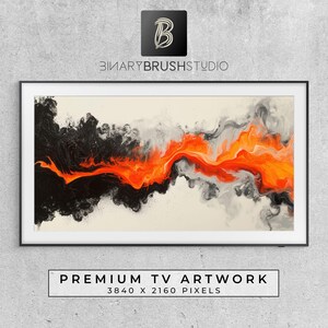 Fiery Surge for Samsung Frame TV - Bold Abstract Digital Art | Frame TV Wall Art | Instant Download