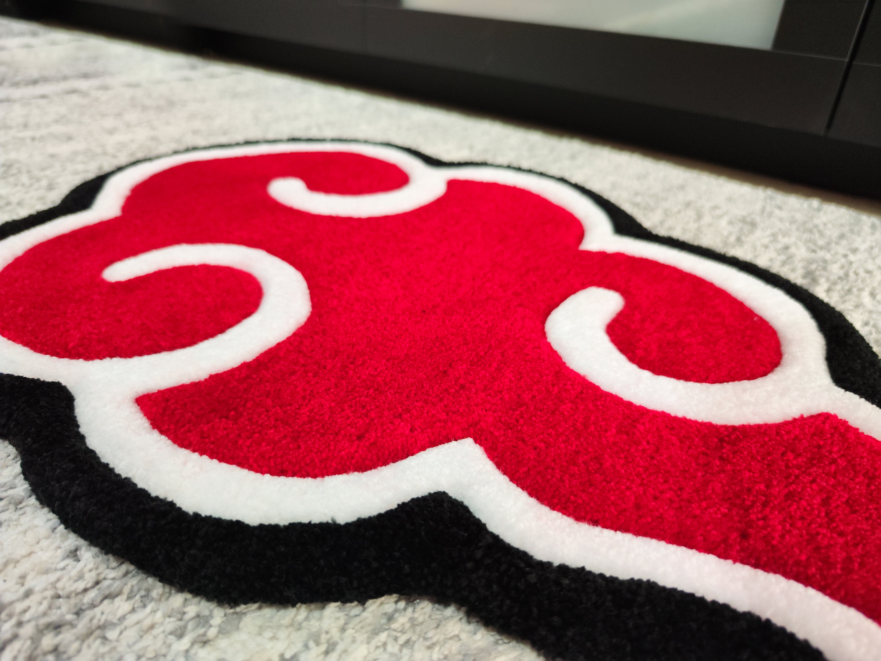 Akatsuki Handmade Rug Tufted Rug Naruto Rug Interior Rug Anime Rug - Etsy