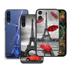 Eiffeltoren beschermende hoesjes voor iPhone SE 12 13 14 15 16 Pro Max & Samsung S25 S24 S23 S22 A16 A55 A54 A25 A15 4G 5G FE