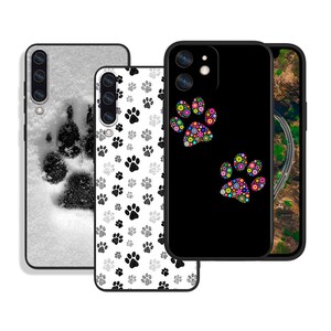 Custodie protettive con impronte di zampe di cane per iPhone SE 12 13 14 15 16 Pro Max e Samsung S25 S24 S23 S22 A16 A55 A54 A25 A15 4G 5G FE