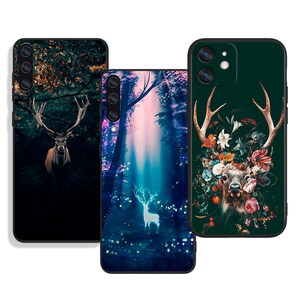 Deer protective cases for iPhone SE 11 12 13 14 15 Pro Max + & Samsung S25 S24 S23 S22 A55 A54 A53 A25 A15 A14 4G 5G FE