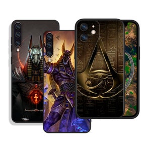 Ancient Egyptian deities protective cases for iPhone SE 12 13 14 15 Pro Max + & Samsung S24 S23 S22 S21 A54 A53 A25 A15 A14 A13 4G 5G FE