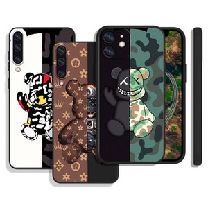 Niedliche Luxus Bär Schutzhüllen für iPhone SE 12 13 14 15 16 Pro Max & Samsung S25 S24 S23 S22 A16 A55 A54 A25 A15 4G 5G FE