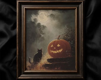 黒猫の壁アート ハロウィン装飾 ゴシックアート ダークアカデミア 幽霊
