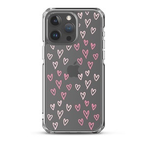Clear, Cute, Girly Heart Shape Love Case for iPhone®  7/8/13/14/15