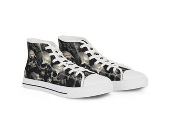 Baskets montantes Skull Shoes pour homme | Chaussures montantes à imprimé tête de mort