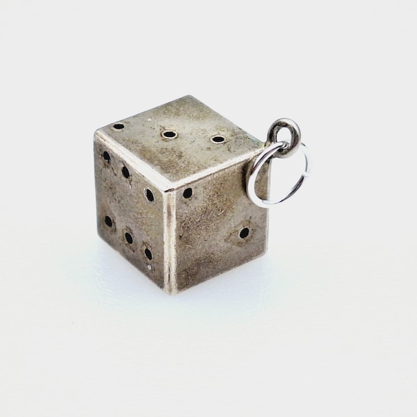 Vintage Sterling Silver Charm Dice