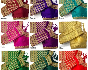 Saree Blouse Collection Designer Bollywood Wedding Party wear Ethnic Sari Blouse Embroidery Work Saree Blouse AM