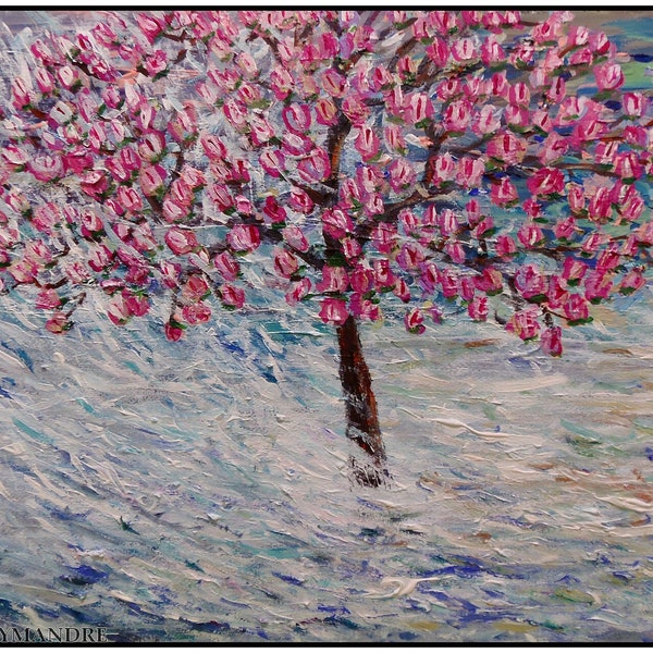 Peinture zen acrylique magnolia