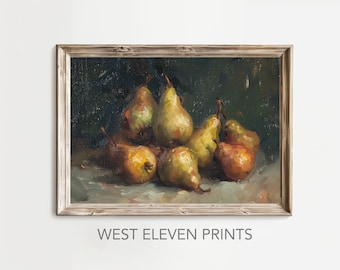 Digital Print | Juicy Classic Countryside Pears | Timeless Ripe Tableau | W11_208