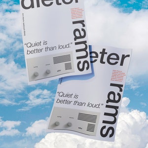 Typographic poster for designer Dieter Rams