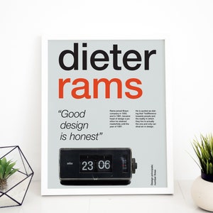 Typographic Poster about designer Dieter Rams