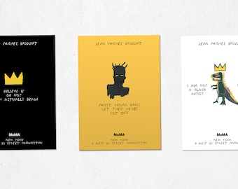 Jean Michel Basquiat package of 3 digital posters-prints.
