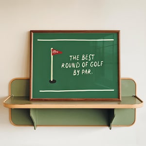 Arte del golf, stampa del golf, poster del golf, stampa divertente del golf The Best Round By Par, buca 19, regalo per golfista, regalo per la festa del papà
