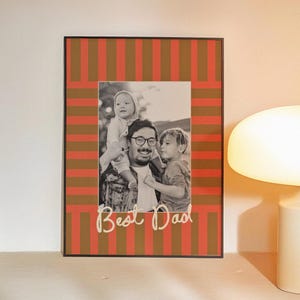 Stampa personalizzata "Miglior papà" - Regalo per papà - Regalo per la festa del papà - Regalo con foto per papà