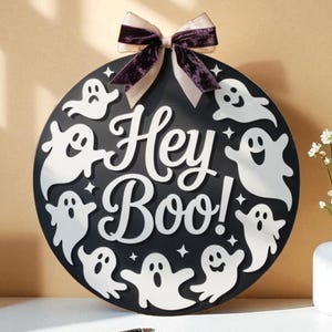 Hey Boo Geist Halloween Türschild: Bauernhaus Dekoration