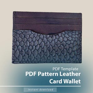 Leather Card Holder Wallet PDF Pattern,Leatherworking Template for Diy Leather Wallet,Leather Handmade Gift For Him,Gift For Her Diy Pattern