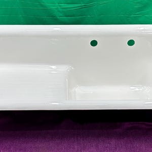 High Back Kitchen Sink Vintage Cast Iron LH Drainboard Professionally refinished