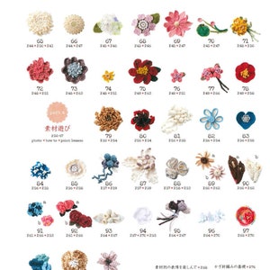 CRC222 Japanese Pattern eBook 100 Flower Corsage Patterns Second Edition Crafting Collection for Clothes, Hats & Gifts image 4
