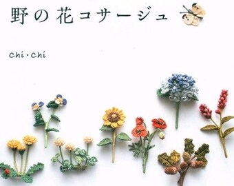 CRC266 - Botanische Gegenstände, Ohrringe und Geldbörsen Häkelanleitungen, Japanisches PDF Muster, gehäkeltes eBook, sofortiger digitaler Download