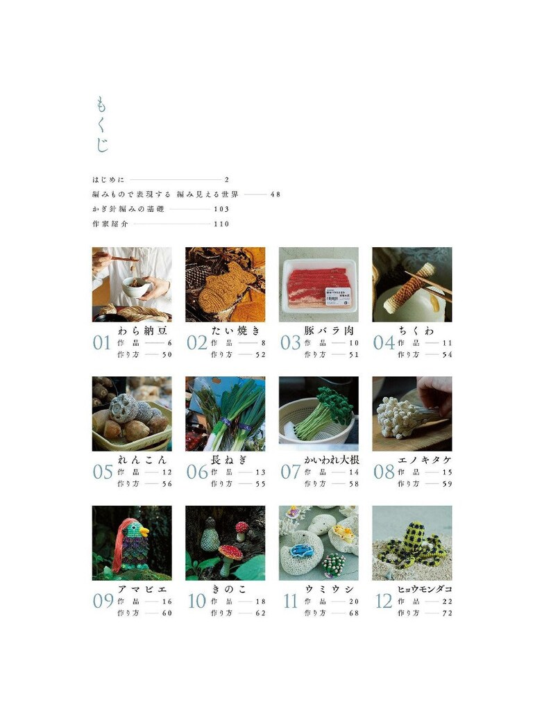 CRC273 Japanisches Häkelbuch Lustiges Amimono Essen Spielzeug häkeln Japanisches PDF Muster CRC273 Digital Download Sofort Download Bild 2