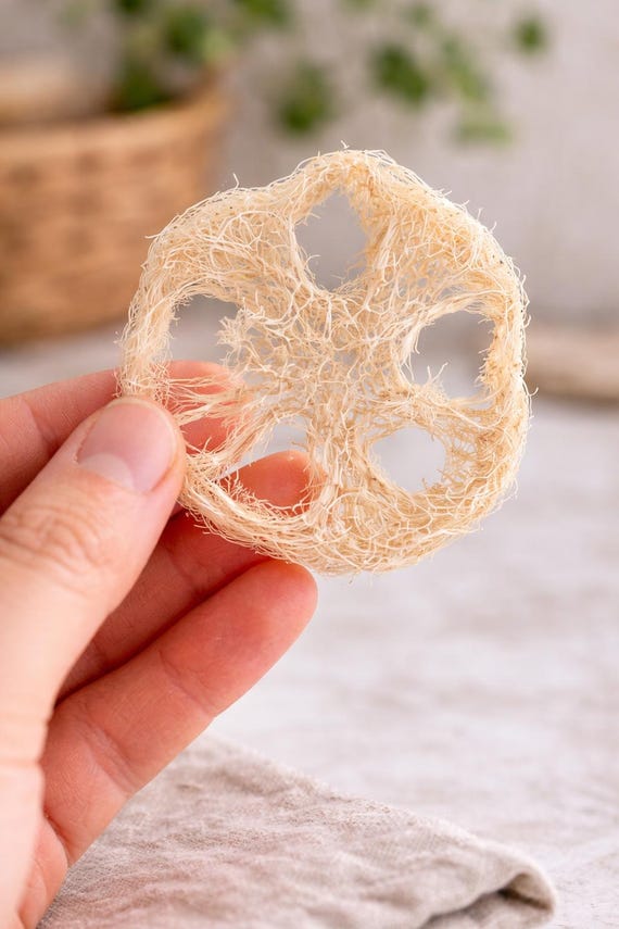 1x Luffa Seifenablage – Natürliche Seifenschale plastikfrei | Handgemacht | Nachhaltig | Zero Waste Bad