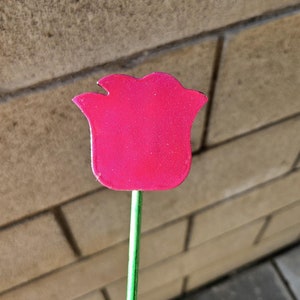 Mini Rose Metal Garden Marker - Flower - Floral - Potted Plants - Gardening Stake - Memorial - Grave Marker - Love - Valentines Day - Gift