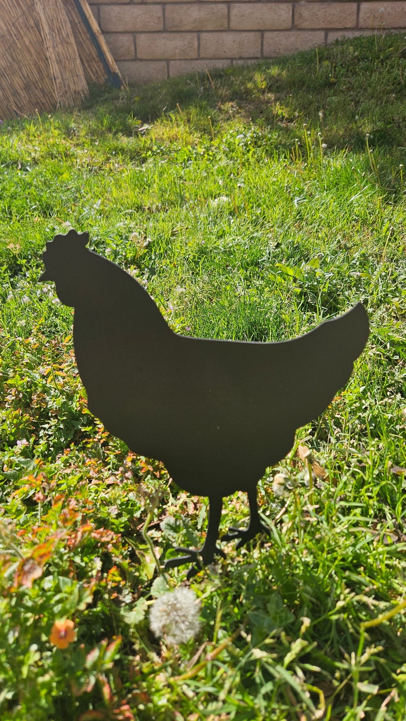 Chicken Hen Metal Garden Marker Bird Farm Eggs Rooster Pet Homestead
