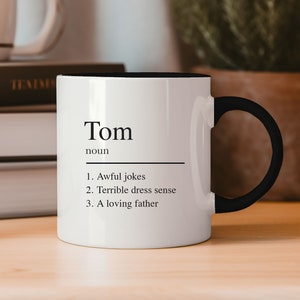 Personalised Name Definition Mug Blue Gifts Ideas Presents For Mum Dad Birthday Christmas Mothers Fathers Day Work Mate Friend Family zdjęcie 3