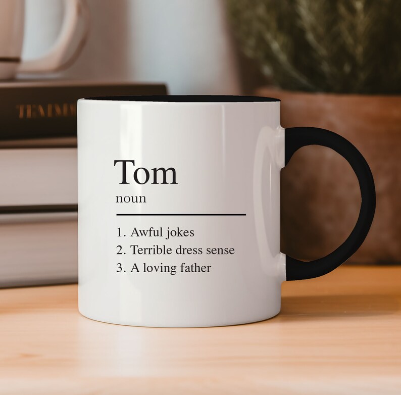 Personalised Name Definition Mug Blue Gifts Ideas Presents For Mum Dad Birthday Christmas Mothers Fathers Day Work Mate Friend Family zdjęcie 3