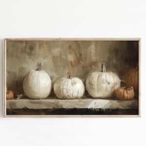 Rustic Halloween Pumpkin TV Art: Farmhouse Vintage Style (Digital Download)