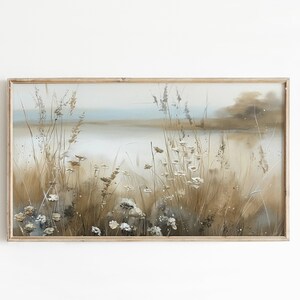 Paesaggio con fiori selvatici per Samsung Frame TV: dipinto di fattoria (download digitale)