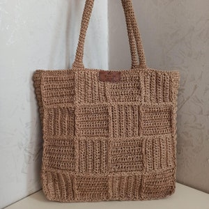 Handgemachte Papiergarn Tasche, Papiergarn Tasche, Häkeln Einkaufstasche, , Papiergarn Schultertasche, gehäkelte gewebte Tasche, Sommer-Schultertasche, Strandtasche