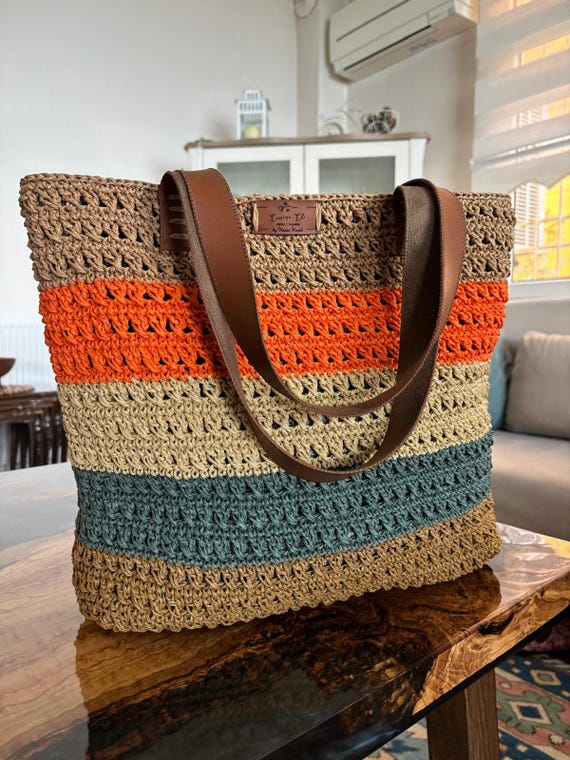 Boho Summer Beach Bag,natural Woven Tote,trendy Women's Bag,boho