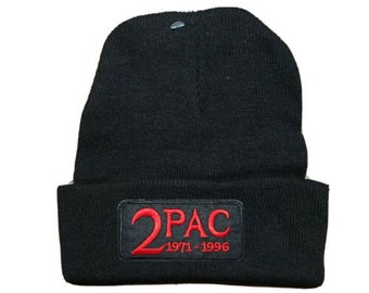 Tupac Beanie Hip Hop Hat Winter Skull Cap Rap 2Pac 2 Pac Christmas Gift