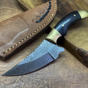 Beautiful Handmade Damascus Steel mini Skinner 15cm Hunting Camping Collectable NOS-606 image 2