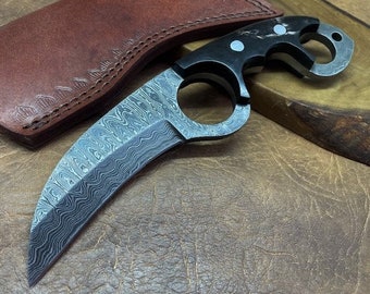 One of a kind Beautiful Handmade Damascus Steel Hunting Camping Collectable Gift-602