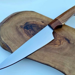 Handmade 440C Steel Kitchen  7 Inch High Carbon Chef Olive Wood Gift K3-ETSY