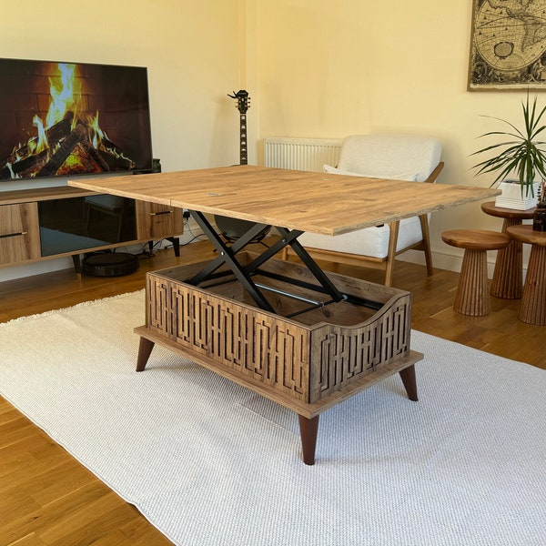 Modern coffee table, Extendable coffee table, Lift top coffee table