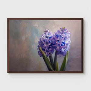 Hyacinth Art | Flower Decoration | Botanic Painting | Bouquet Poster | Flowers Print | Printable | Wall Decor | Digital Download