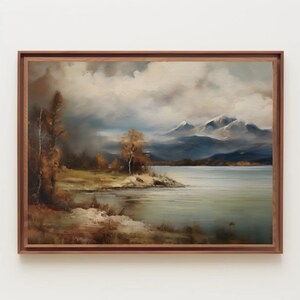 Lake Print | Lake Painting | Nature View | Autumn View | Landscape | Lakeside Decoration | Printable | Wall Decor | Digital Download