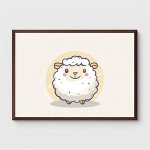 Sheep Doodle Print | Minimal Sheep Art | Cute Poster | Nursery Wall Art | Kid Room Decoration | Printable | Wall Decor | Digital Download