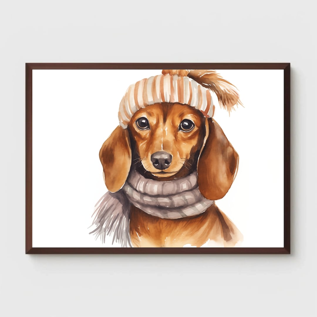 sausage-dog-print-dog-wall-art-cute-dog-painting-nursery-art