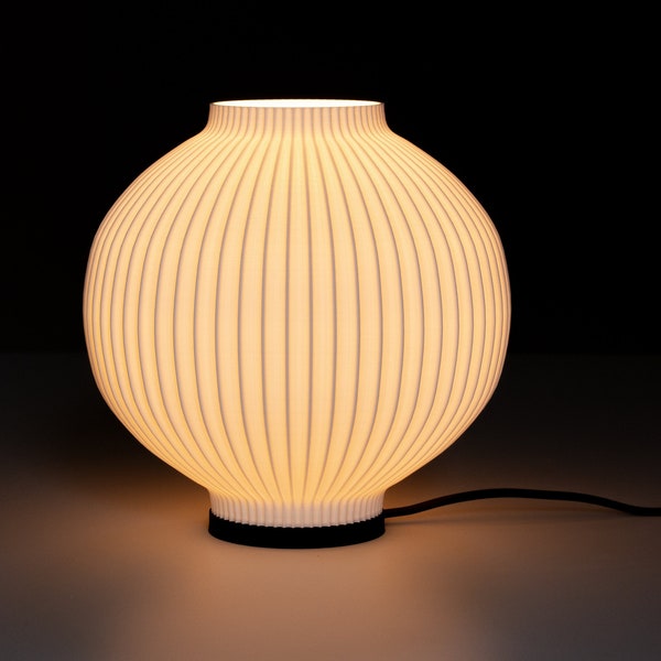 Lámpara de mesa ORB SMALL - lámpara blanca - lámpara de escritorio para sala de estar - lámpara de noche para dormitorio- lámpara única - iluminación para la decoración moderna del hogar