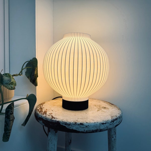 Table lamp ORB - white lamp - desk lamp for living room - bedside lamp for bedroom- unique lamp- lighting for modern home decor- bio plastic