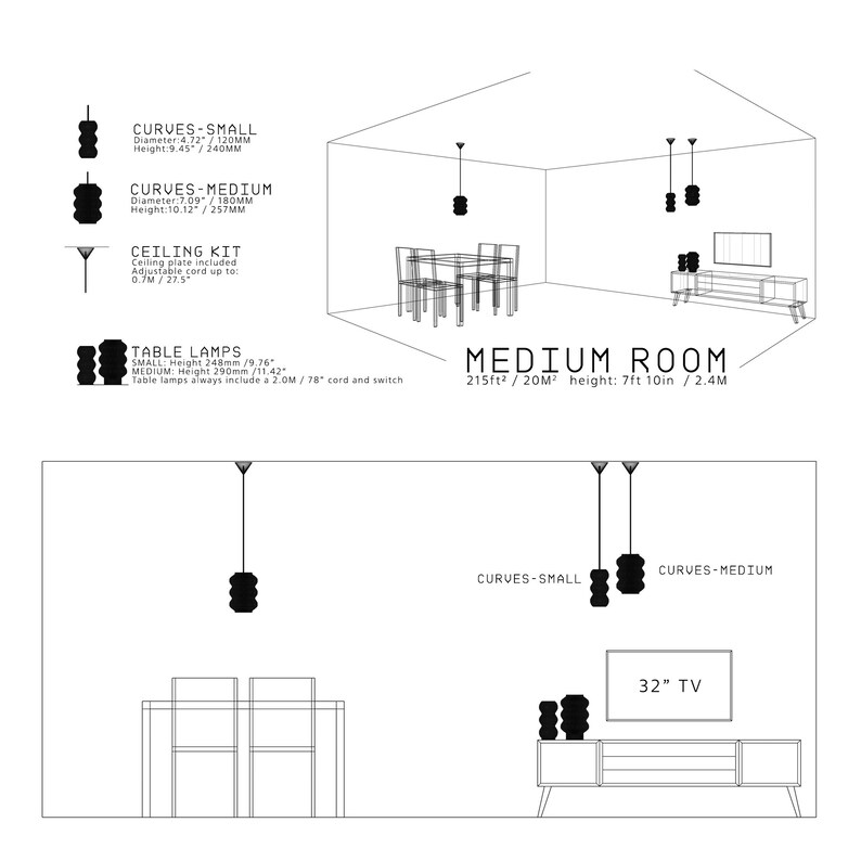 Tafellamp CURVES MEDIUM amberkleurige lamp bureaulamp voor woonkamer bedlampje voor slaapkamer sfeerlicht verlichting voor moderne woninginrichting afbeelding 3