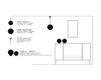 Set van 3 LAMPEN - 2 nachtkastjes en 1 hanglamp - Slaapkamerverlichting - Modern minimalistisch interieur - Gezellig interieur - eco-bewuste lamp